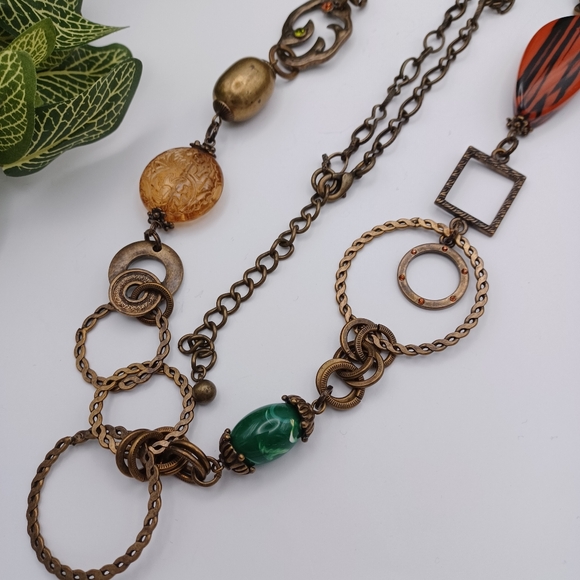 Multi-Color Tribal Necklace - Picture 4 of 11